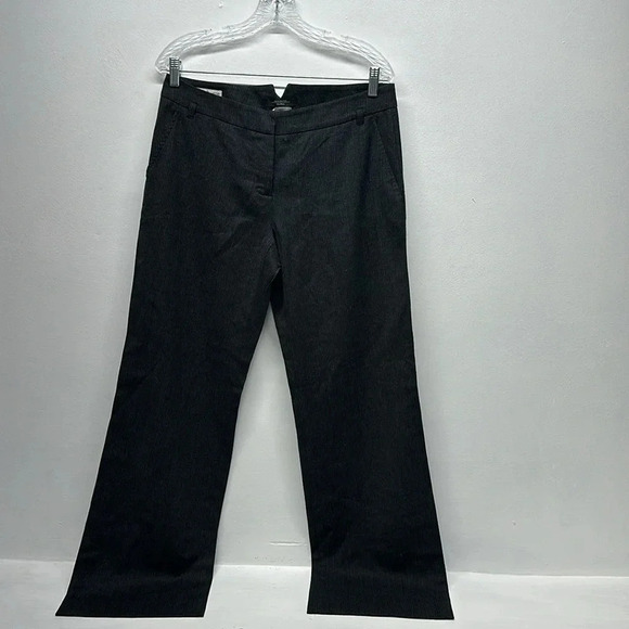 MaxMara Weekend Trouser Pants Relaxed Sport Wool Blend Pinstriped Gray Size 42 - Picture 1 of 10